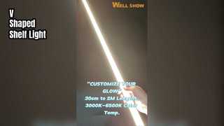 Luz de estante en forma de V