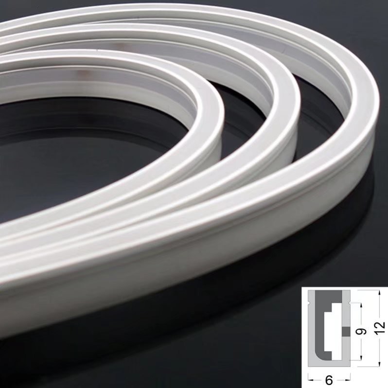 La curva flexible ligera de neón llevada del lado de IP65 IP67 enciende de neón de la decoración del silicio llevada 0612 10W 24V ningún punto que enciende SMD2835