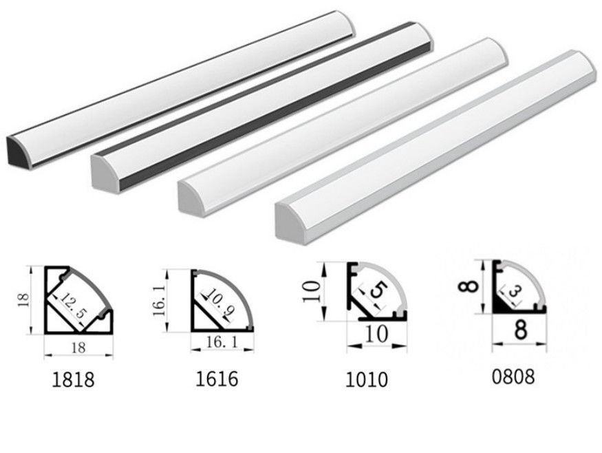Clips lechosos claros ligeros lineares de los casquillos de extremo de la cubierta del perfil de aluminio de RoHS LED del CE debajo del estante del gabinete