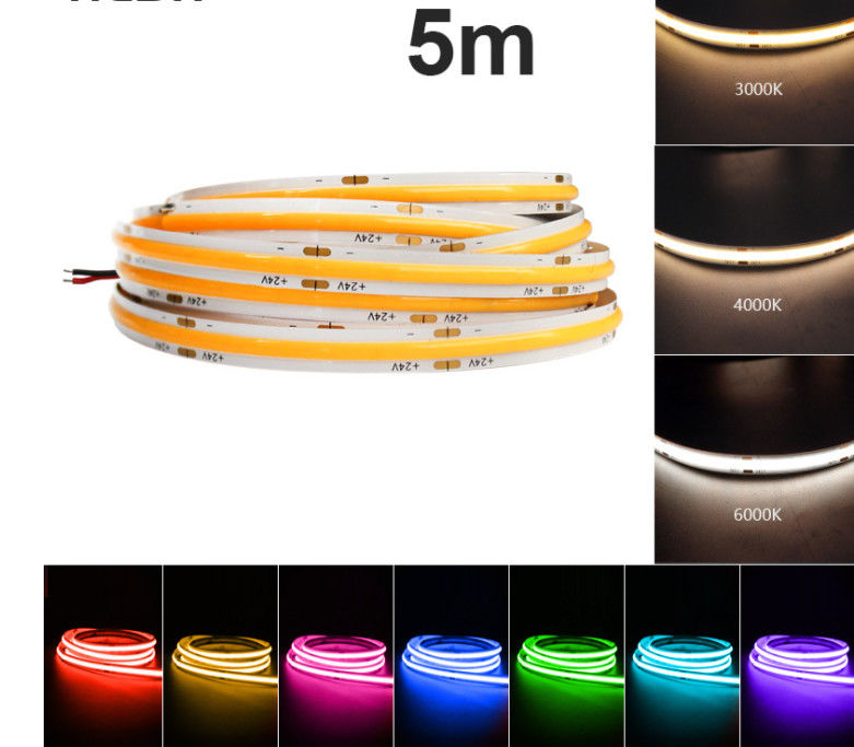 Color elegante que cambia 24V la tira 10m m 2700K-6500K impermeable de la MAZORCA RGBW LED